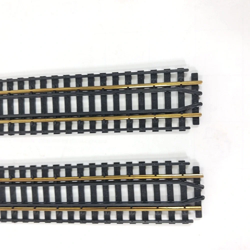 Vintage HO Scale Brass Rail Straight Train Track 9 Inch Set of 2